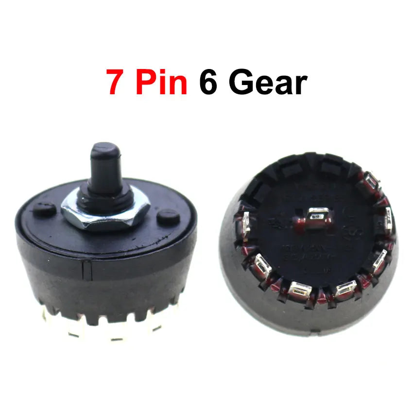 Cltgxdd 1PCS High Temperature Resistant Rotary Gear Switch 2 3 4 5 6 7 8 10 Pin Band Knob Switch Of Juicer Mixer