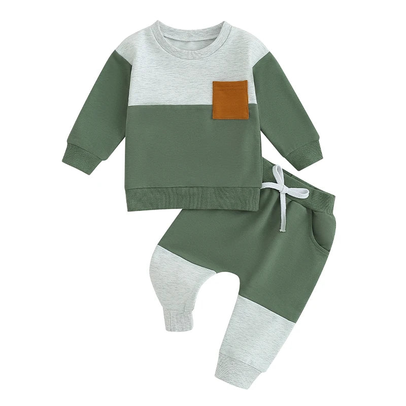 Baby Clothes Newborn Girl Boy Autumn 2Pcs Set Cotton Rainbow Top Pants fall Outfits Clothes Baby Girls Clothing Suit