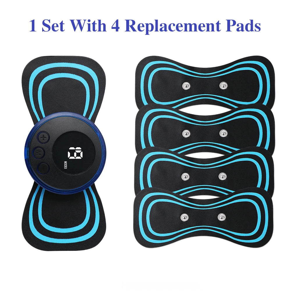 Mini Portable EMS Neck Massager Electric Neck Stretcher For Cervical Muscle Pain Relief And Shoulder Relaxation Massage Patch