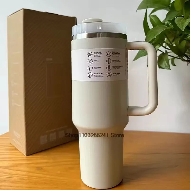 40Oz Stainless Steel Water Bottle with Handle Ideal for Travel Sports