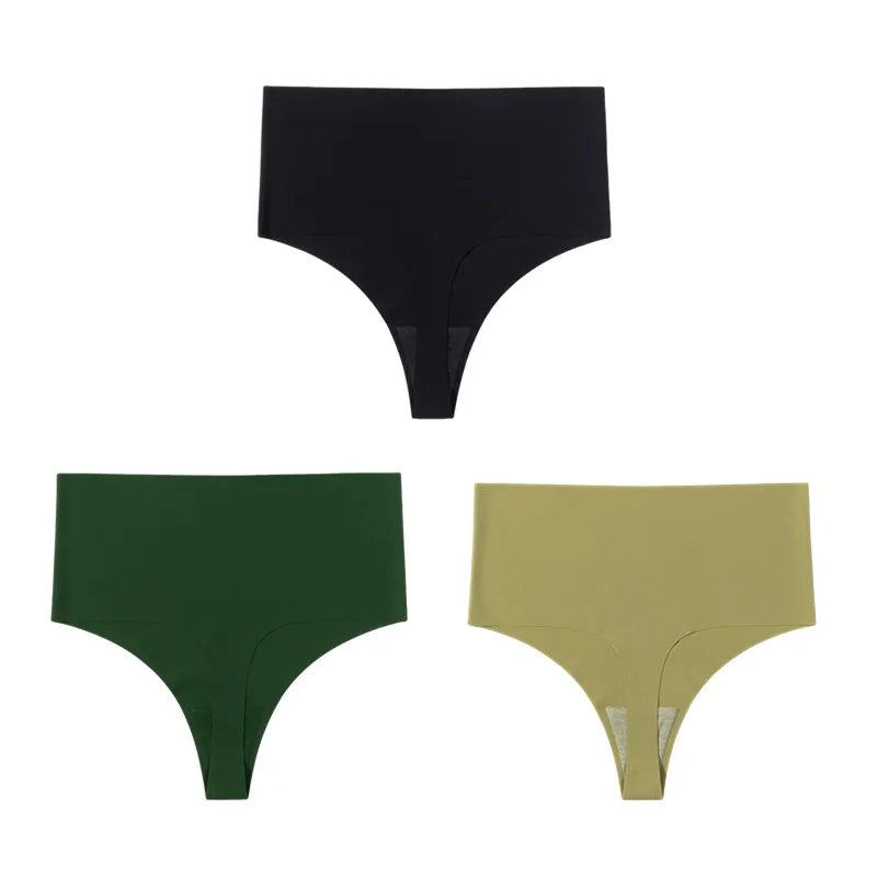 TrowBridge 3PCS/Set Women's Panties High Waist Thongs Seamless Underwear Sexy Lingerie Woman Comfort G-Strings Sports Underpants