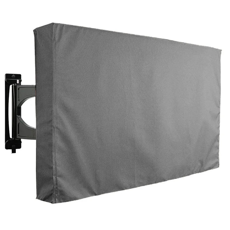 Off-White Premium Waterproof Outdoor TV Protective Cover 55 To 58 Inches, Weatherproof Outdoor TV Housing