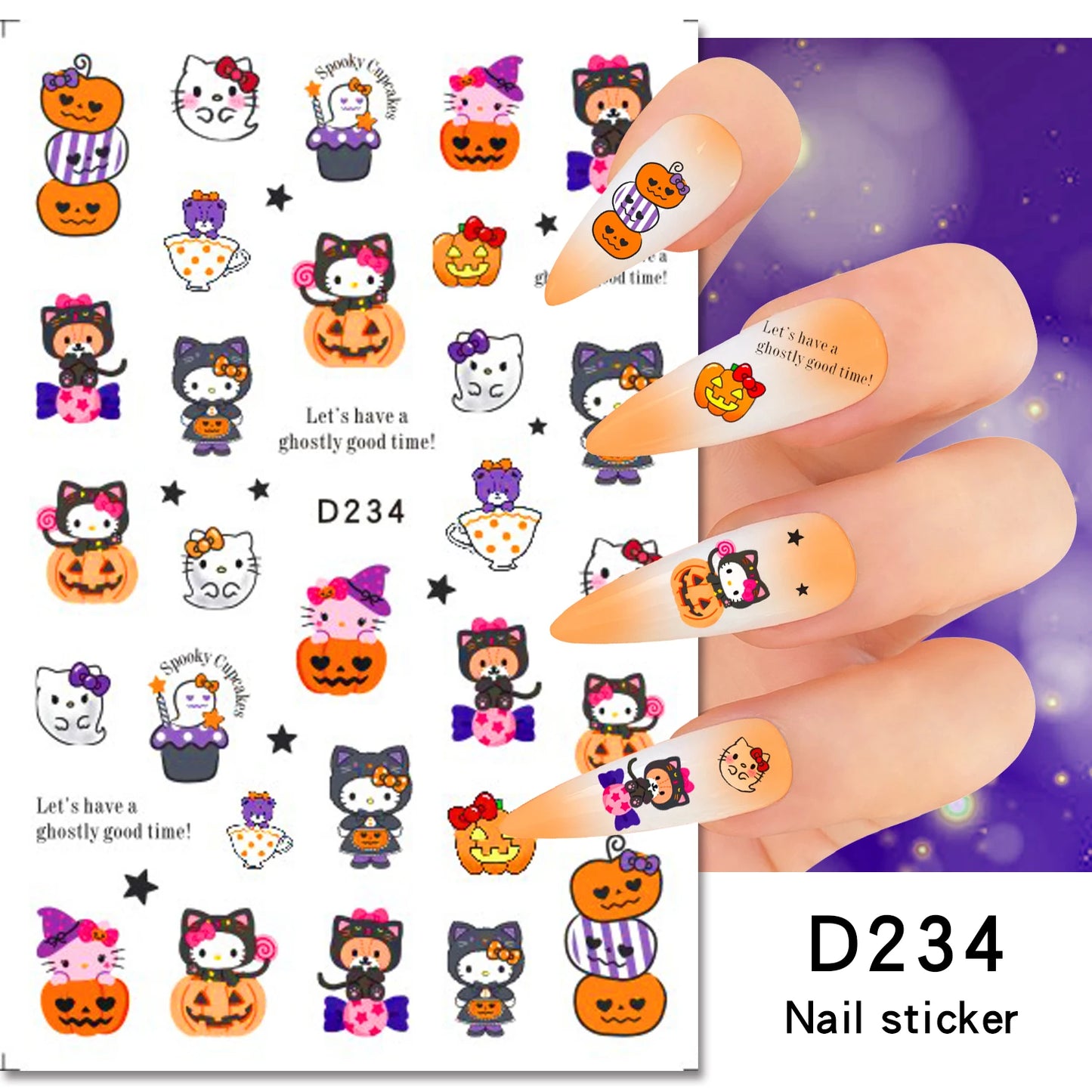 1PCS Cartoon Cute Melody Kuromi 3D Nail Stickers Press on Nails Sanrio Nail Art Decoration New Anime Nail Art Decals Stickers