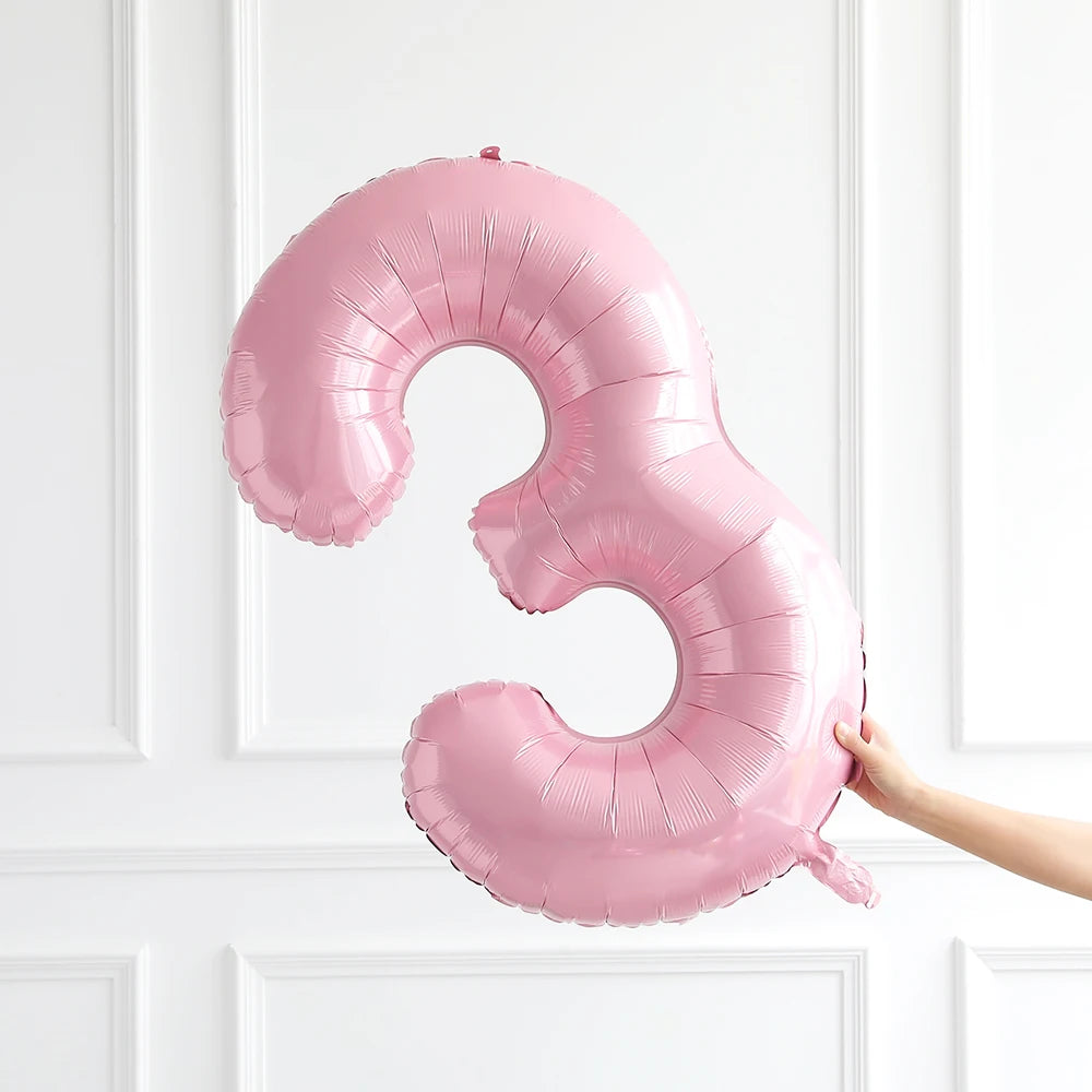53pcs Easter Bunny Cartoon Rabbit Foil Balloons with Pink 40inch Number Ball Set Child Girls 1st Birthday Party Baby Shower Deco