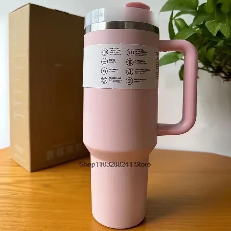 40Oz Stainless Steel Water Bottle with Handle Ideal for Travel Sports