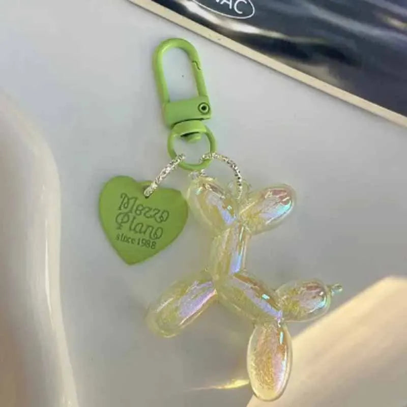New Candy Color Balloon Dog Keychain for Girls Creative Balloon Dog Phone Chain Key Buckle Accessories Bag Pendant Toys