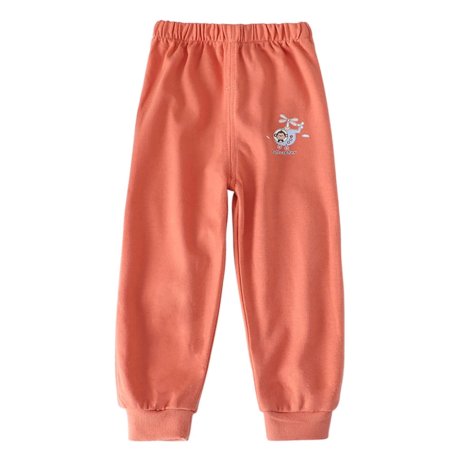 Baby Kids Bottoms Unisex Casual Long Pants for Boys and Girls Spring Autumn Elastic Waist Cartoon Animal Capris Children Clothes
