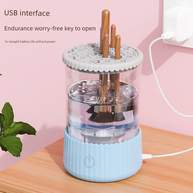 2024 New Arrival Cleanser of Makeup Brush Rechargeable Bean Bag Electric Cleaning Brush Automatic Scourer Quick-Drying Tool