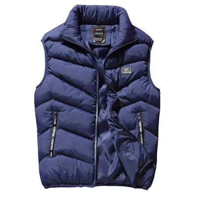 Winter Men's Padded Vest Coats Casual Outdoor Mountain Ski Warm Windbreaker Sleevless Jacket Men Climing Hunting Vests Clothing