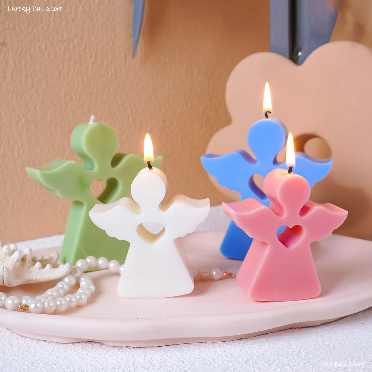Simplicity Angel House Silicone Mold Chocolate Lollipop Cake Decor Mould Easter Rabbit Candle Resin Concrete Molds Home Decor
