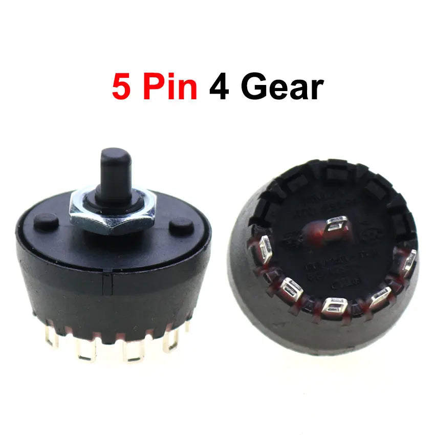 Cltgxdd 1PCS High Temperature Resistant Rotary Gear Switch 2 3 4 5 6 7 8 10 Pin Band Knob Switch Of Juicer Mixer