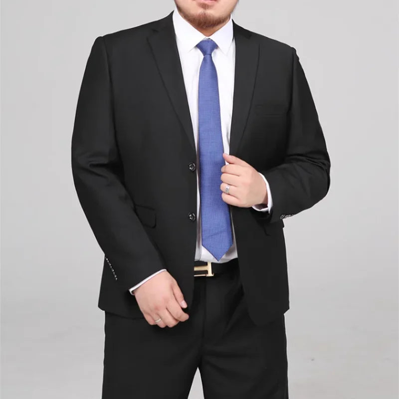 M-10XL Spring New Men's (suit + Trousers) Wedding Fashion Handsome Suit Business Cargo Suit Two Sets Plus Two Sets of Fat Size