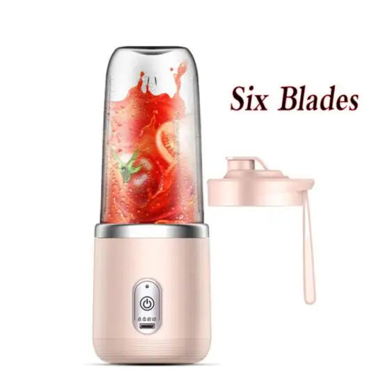 Portable Juicer Blender 400ml Electric Fruit Juicer USB Charging Lemon Orange Fruit Juicing Cup Smoothie Blender Machine