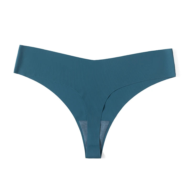 TrowBridge 3PCS/Set Women's Panties Simple Seamless Underwear Breathable Satin Thongs Sexy Lingerie Comfortable Sports G-Strings