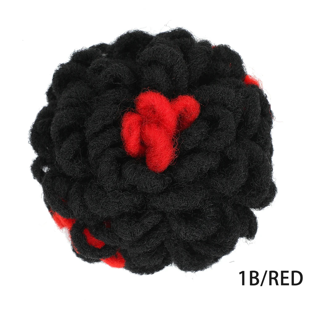 Dreadlocks Bun Afro Puff Drawstring Ponytail Hairpiece 8 Inch High Quality Synthetic Clip in Hair Extensions for Black Women