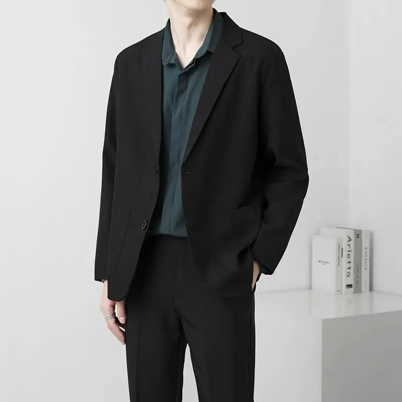 Spring Brown Black Blazer Men Slim Fit Fashion Social Mens Dress Jacket Business Formal Jacket Men Office Suit Jacket S-3XL