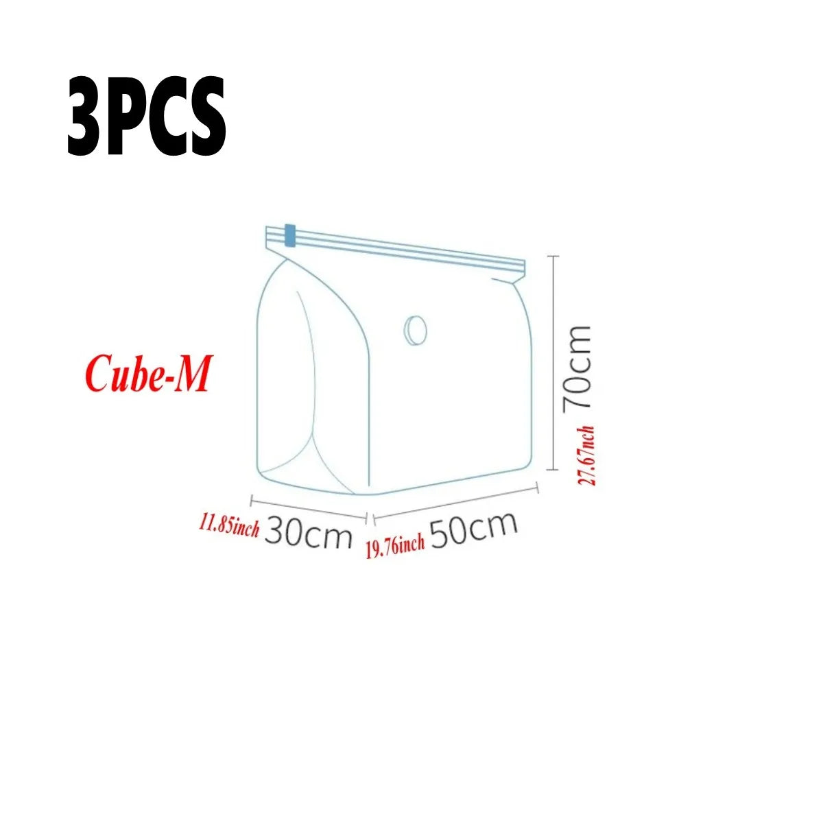Cube Vacuum Storage Bags umbo Vacuum Seal Bags for Clothes, Bedding, Blanket, Comforter, Duvet, Pillow, Idea for Travel & Closet