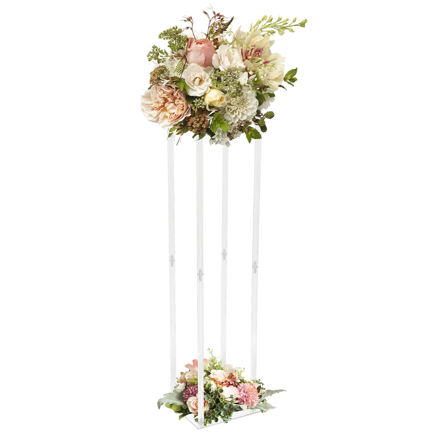 100cm Acrylic Wedding Geometric Flower Vase Wedding Column Stand Floral Display Rack for Home Birthday Party Decoration
