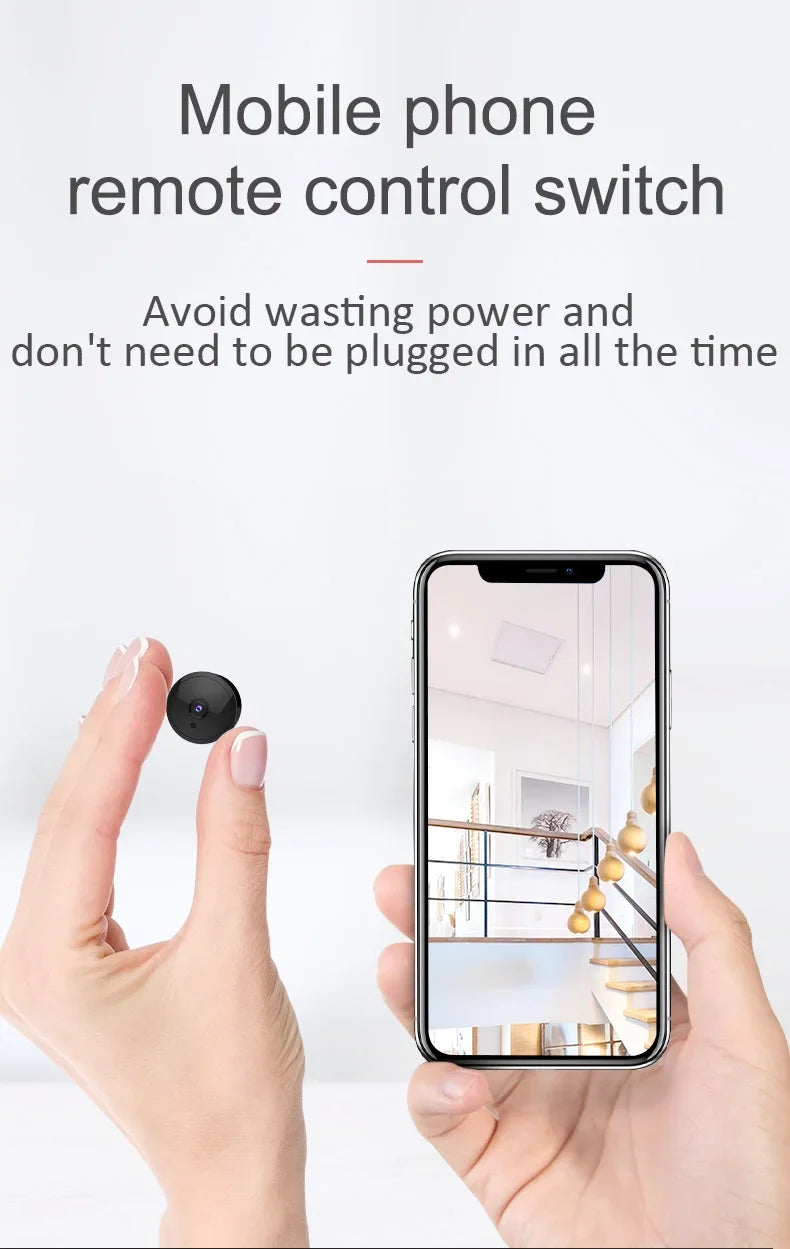 Home indoor 360°Bracket rotating wireless camera WiFi monitoring network high-definition outdoor sports portable mini smart security camera