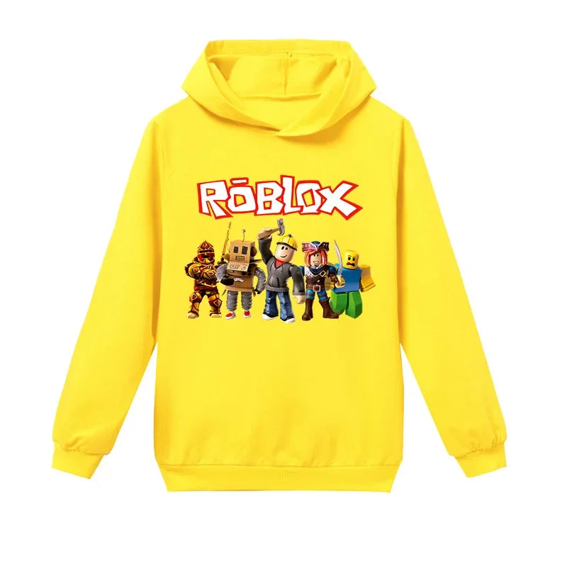 Robloxing Cartoon Anime Children Costume Spring Hoodie Kids Clothes Funny Haruno Sakura Hoodies for Teen Girls Baby Sweatshirt