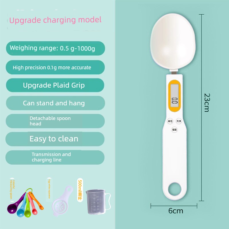 Electronic Scale Measuring Spoon Scale Grams Milk Powder Baby Baby Solid Food with Weighing Scale Measuring Spoon Measuring Spoon Kitchen Baking Flour