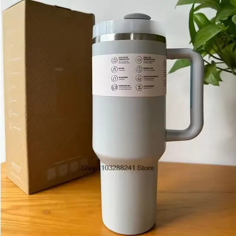 40Oz Stainless Steel Water Bottle with Handle Ideal for Travel Sports