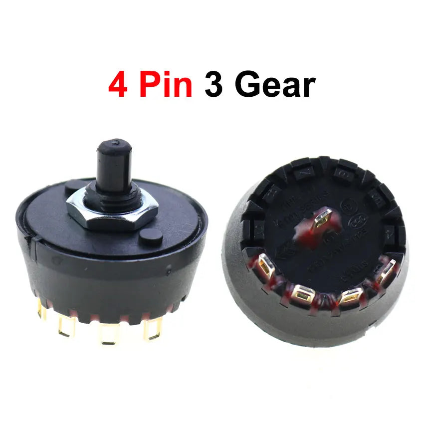 Cltgxdd 1PCS High Temperature Resistant Rotary Gear Switch 2 3 4 5 6 7 8 10 Pin Band Knob Switch Of Juicer Mixer