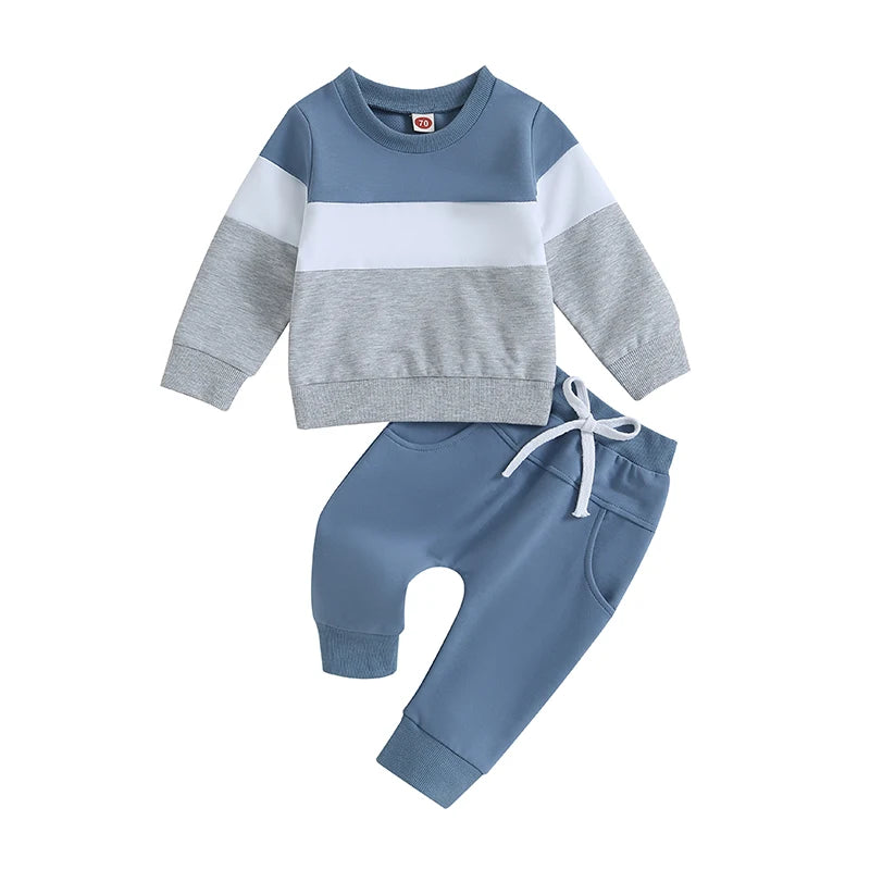 Baby Clothes Newborn Girl Boy Autumn 2Pcs Set Cotton Rainbow Top Pants fall Outfits Clothes Baby Girls Clothing Suit
