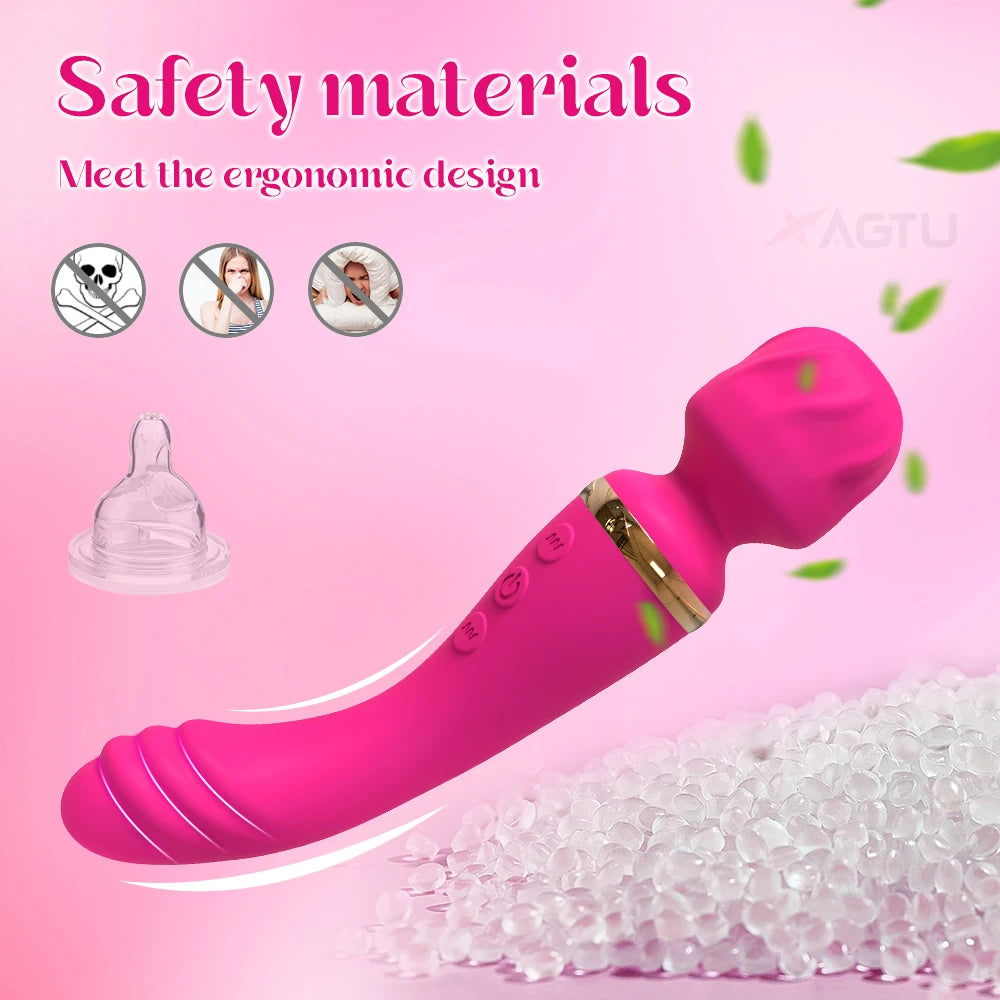 2 Motors AV Vibrator for Women G Spot Clit Clitoris Stimulator USB Rechargeable Vagina Massager Female Sex Toys Adults Goods