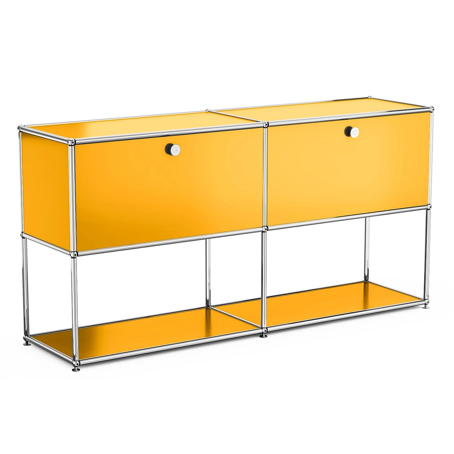 USM Haller Storage Cabinet Sideboard Haller Living Room Bedroom Stainless Steel Metal Board Modular Storage Shelf-No Keys