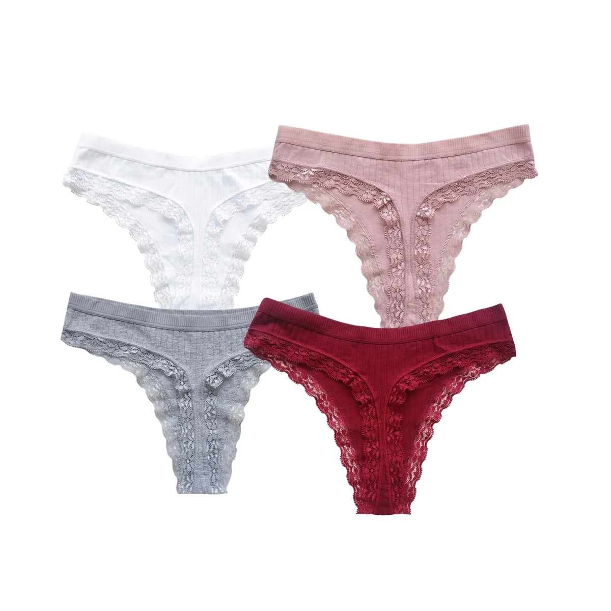 4Pcs/Set Cotton Panties Women G-string Female Underpants Sexy Lingerie M-XL Soft Seamless Underwear Low Waist Panties Intimates