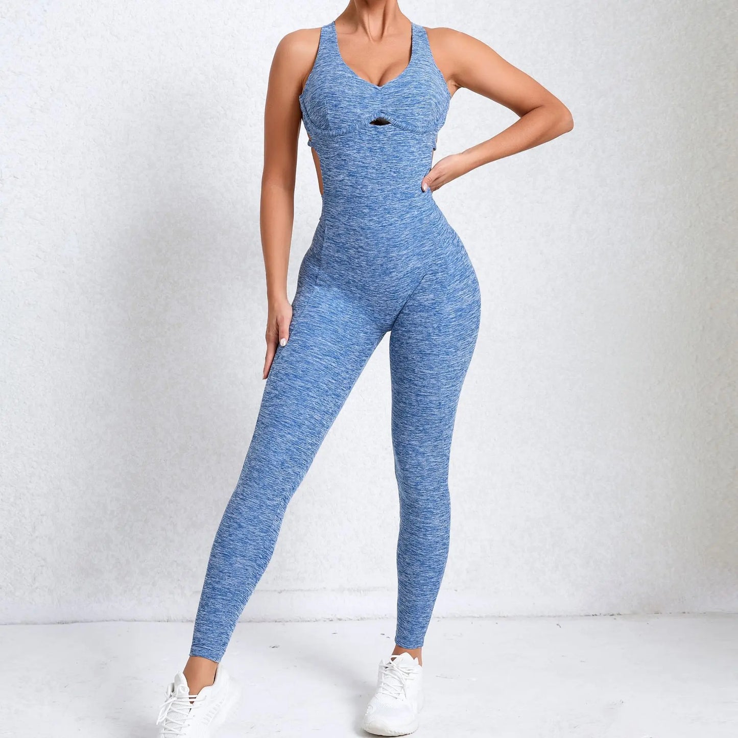 Yoga Set Workout One-piece Suit Women Sports Push Up Yoga Clothes Backless Activewear Fitness Set Women Gym Jumpsuit Female