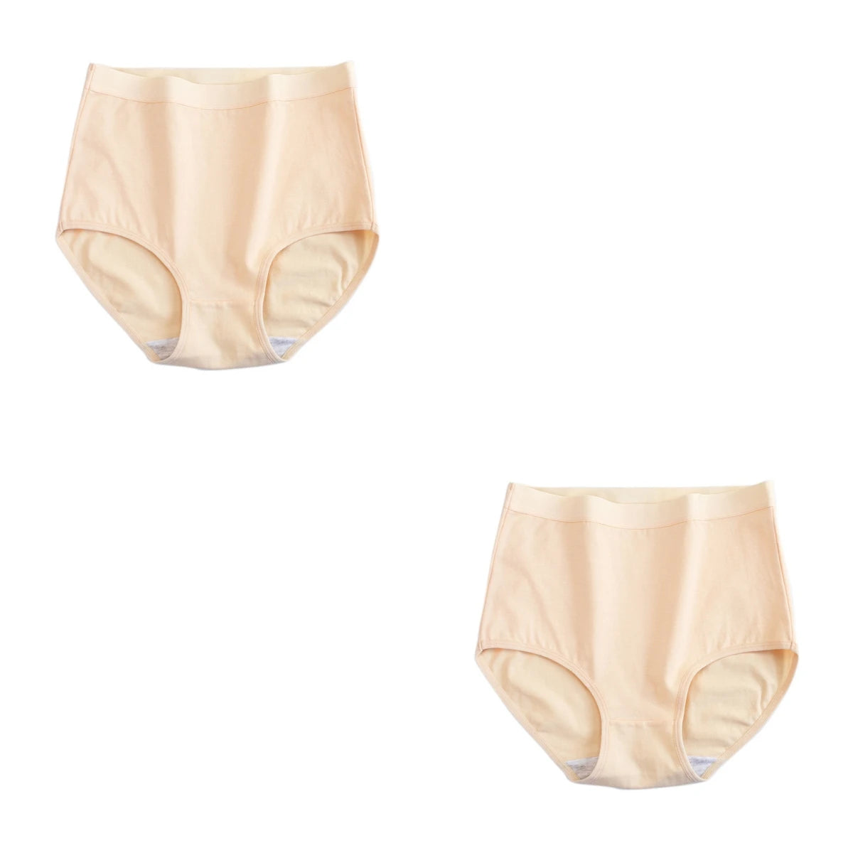 2Pcs/Set Cotton Panties Women Seamless Underwear High Rise Panties Solid Color Female Underpants Sexy Lingerie M-XXXL Comfort