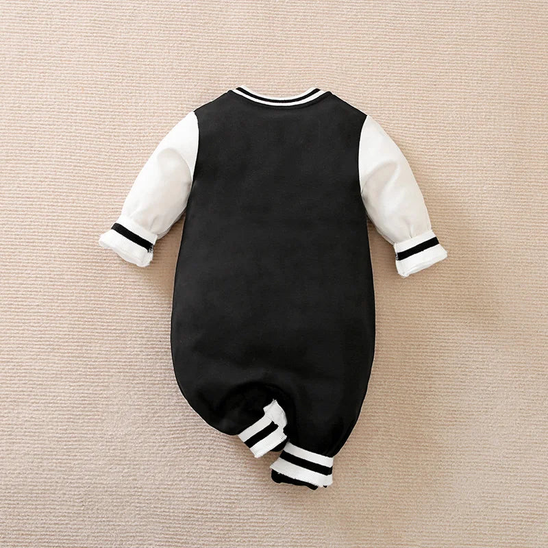 Spring And Autumn Boys And Girls Handsome Cool Baseball Jersey Cotton Comfortable Casual Long Sleeve Baby Bodysuit