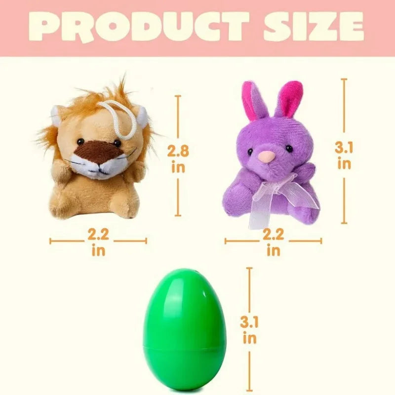 12/24/36pcs Easter Fillable Eggs Colorful Plastic Eggshell Creative Easter Gift Box Children's Toys Wedding Birthday Party Decor