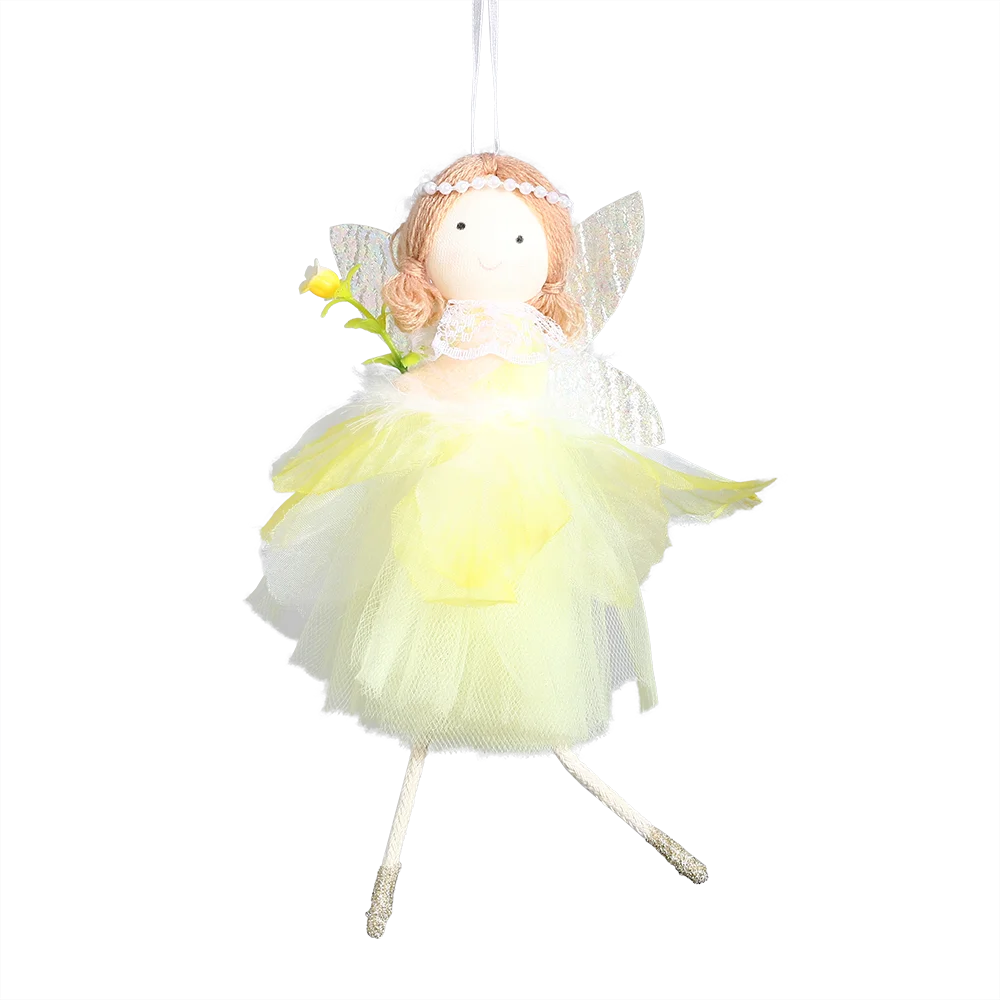 24cm Easter Flower Bunny Ornaments Pink Yellow Gauze Skirt Bunny Easter Party Decor Supplies Home Desktop Decorations Kids Gifts
