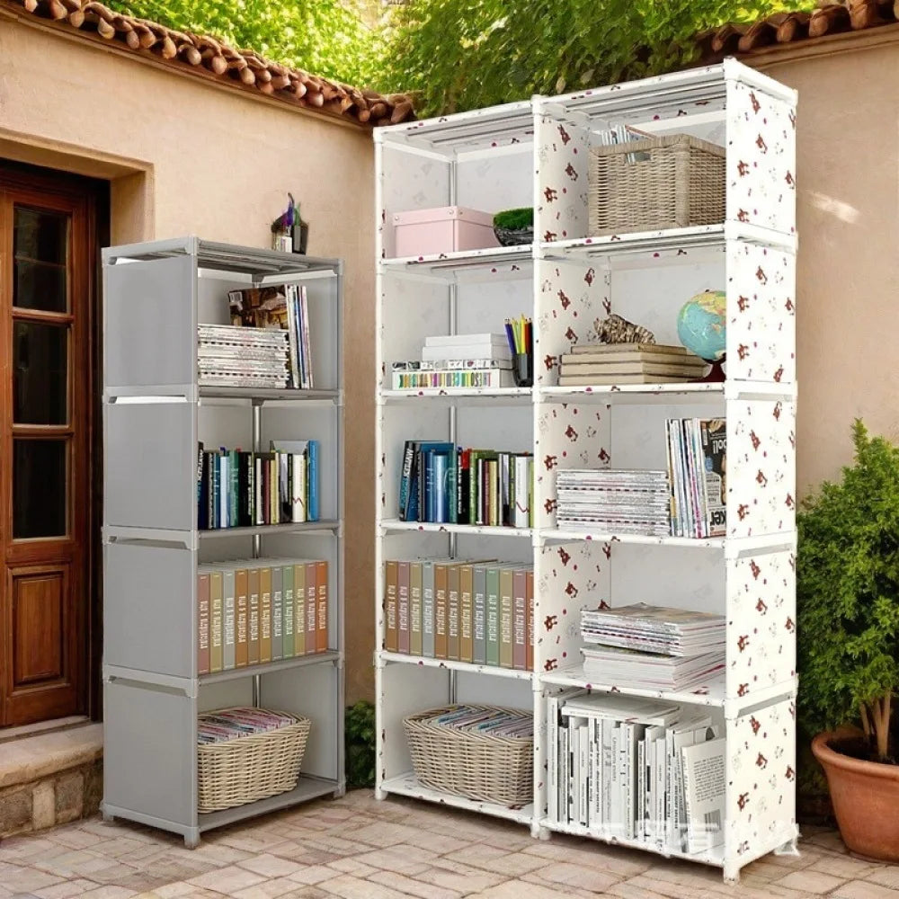 Simple Bookshelf Multi-layer Easy Assembly Bookcase Book Display Rack Easy Assembly Book Holder Book Organizer Debris Rack Shelf