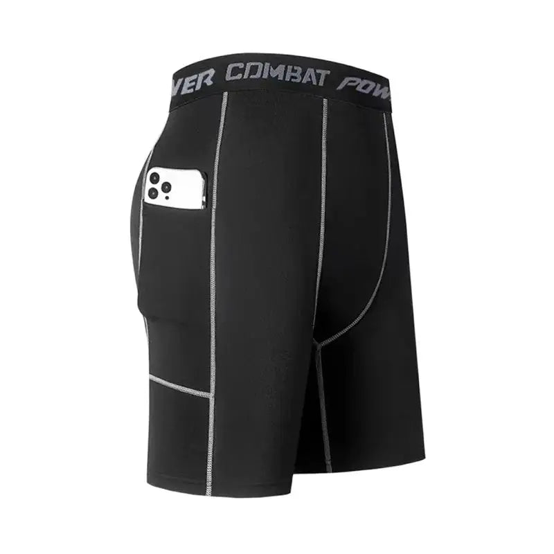 Men Sports Training Tight Shorts Five Trousers Camouflage Printed Trousers Fitness Basketball Running Cycling Bottoming Elastic