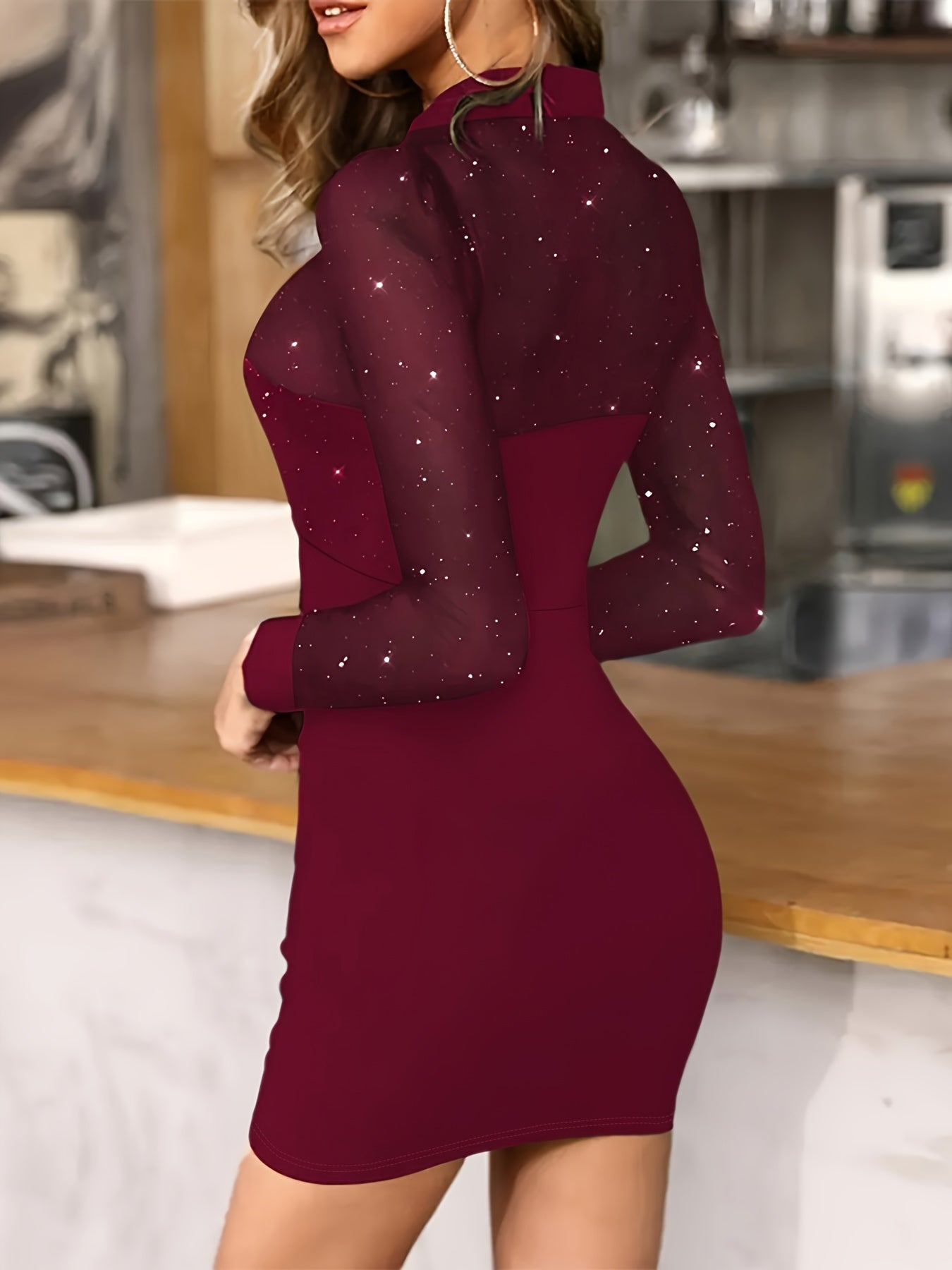 Women's Dresses Retro Contrast Lace Casual Party Dress Package Hip Night Club Casual Party Dress