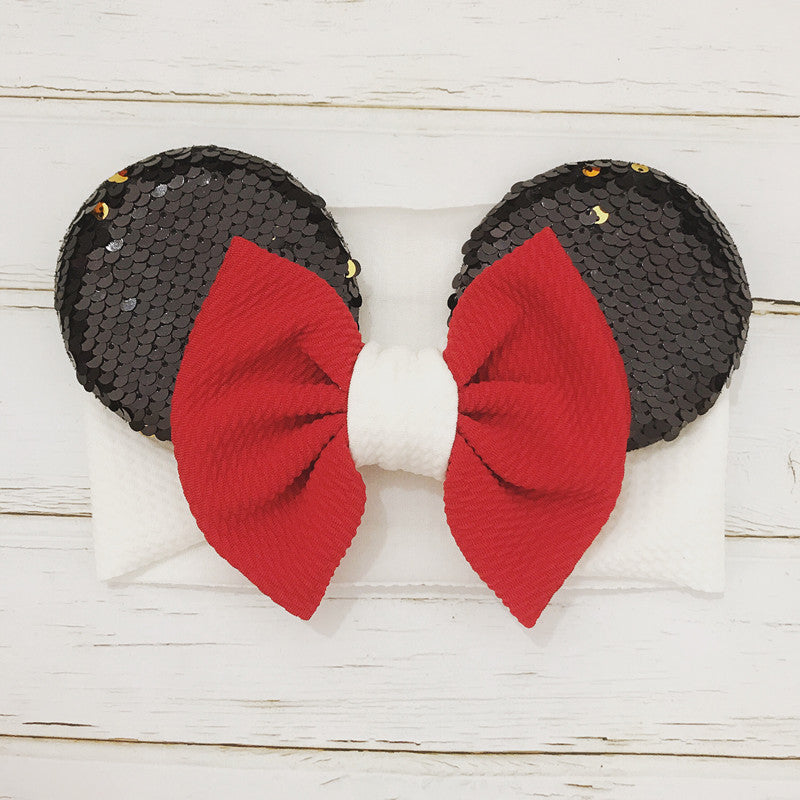 Adorable Kids' Bow Headband Ear Headband - Soft, Adjustable, One-Size-Fits-Most, Perfect for Party, Birthday, Christmas Baby Gifts, Hair Accessories, Cute Photo Shoot Prop, Everyday Wear