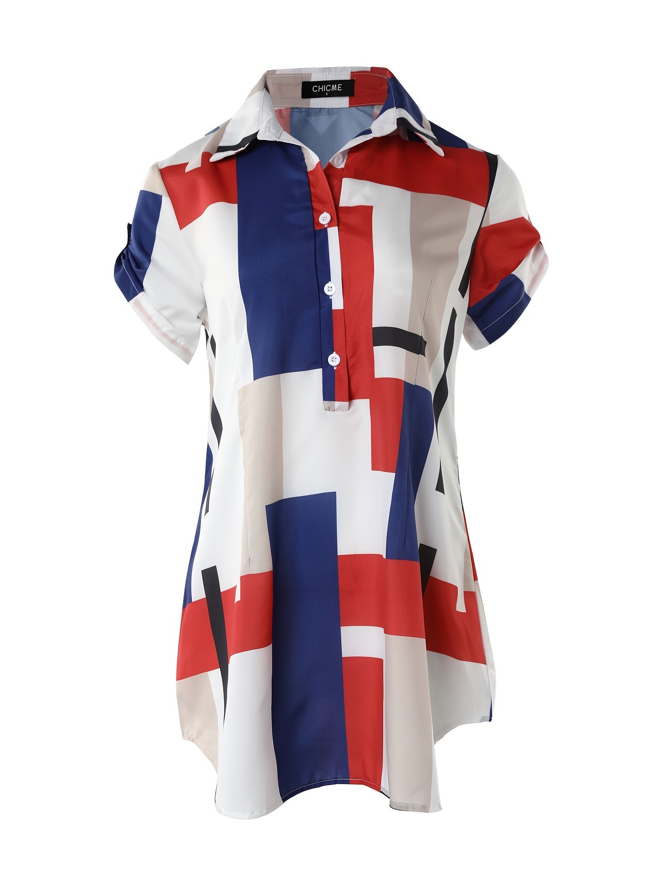 Women's Dresses Multicolor Floral Print Mondrian Dresses