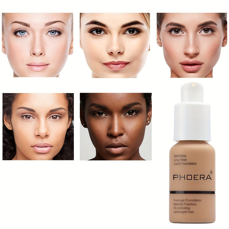 Radiant Glow Soft Matte Liquid Foundation - High Coverage, Flawless Finish, Long-lasting Highlighting Matte Effect