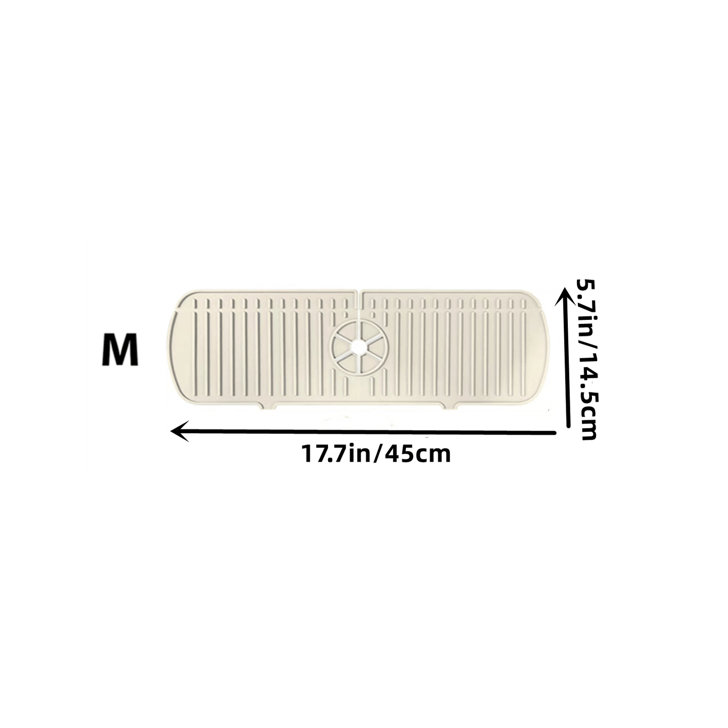 1pc Silicone Splash Guard - Sink Faucet Mat for Protecting Countertop and Dishes with Dish Drying Function