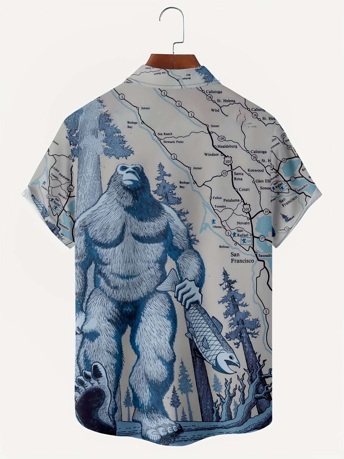 Stylish Men's Hawaiian Shirt with Vibrant Coconut Tree Print - Perfect for Beach Vacations and Summer Parties