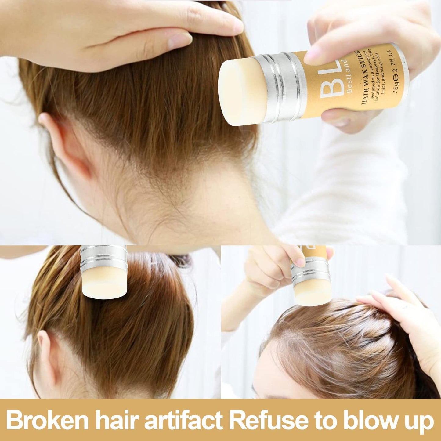 Hair Wax Stick, Flyaways Hair Stick Styling Wax For Hair Edge Control, Non-greasy Styling Wax Stick