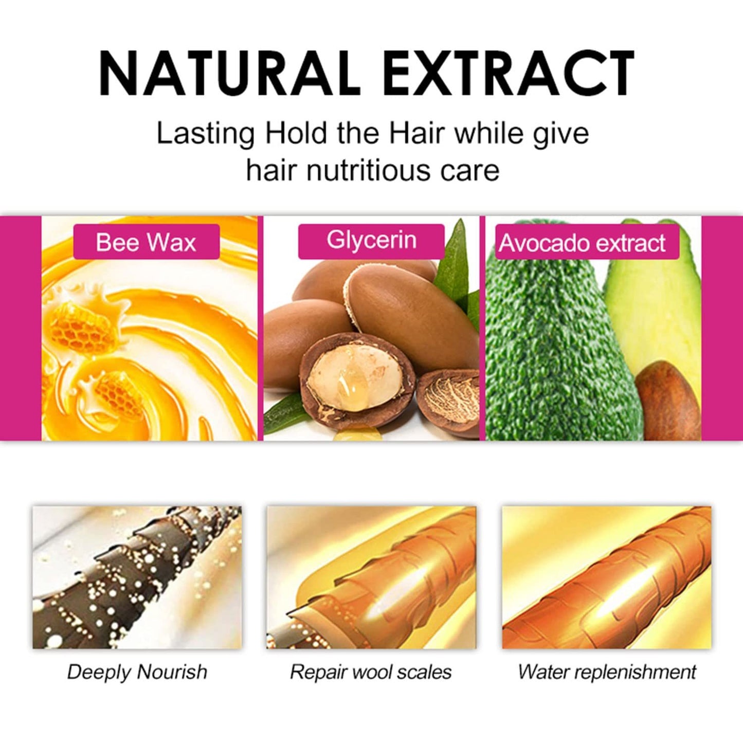 Hair Wax Stick, Flyaways Hair Stick Styling Wax For Hair Edge Control, Non-greasy Styling Wax Stick