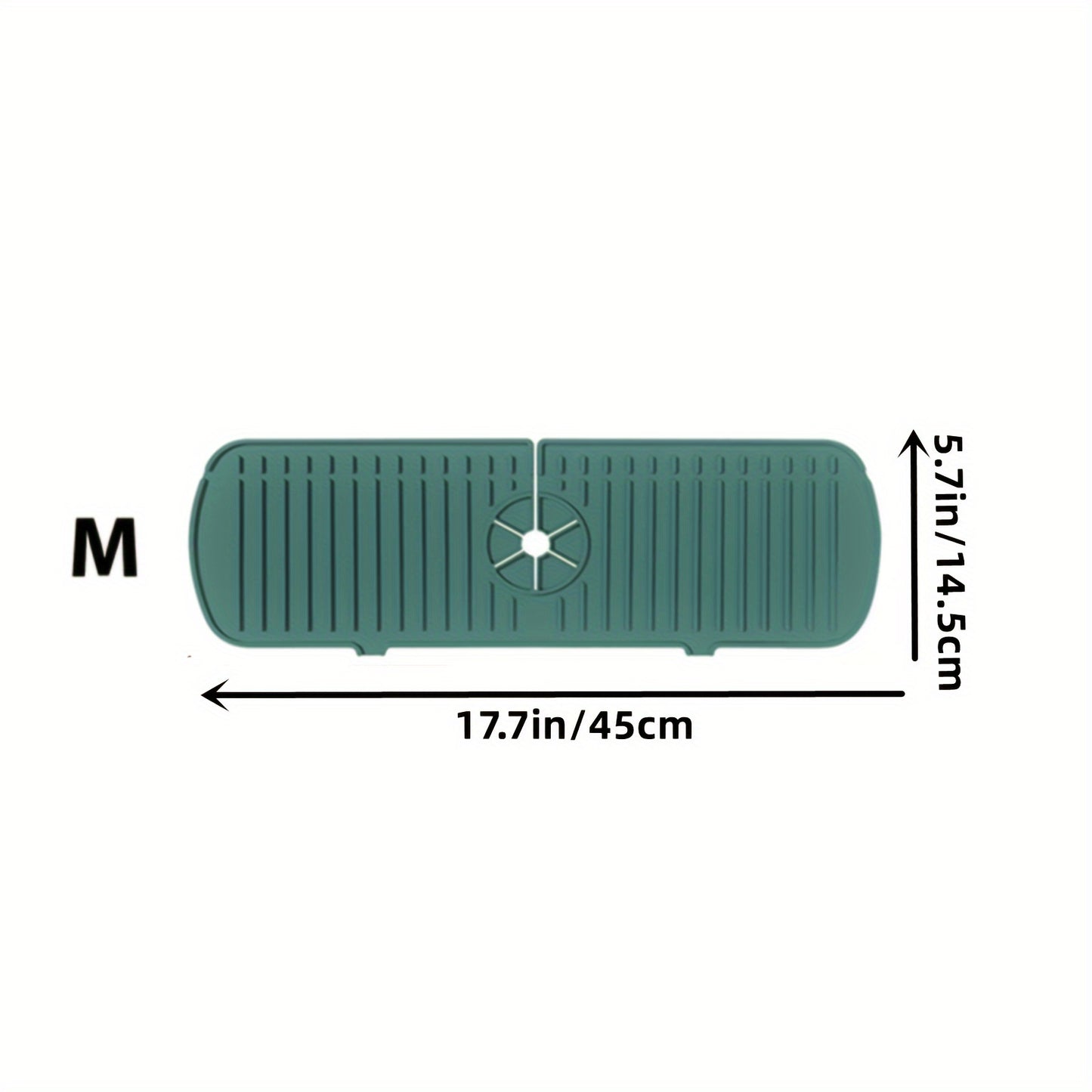 1pc Silicone Splash Guard - Sink Faucet Mat for Protecting Countertop and Dishes with Dish Drying Function
