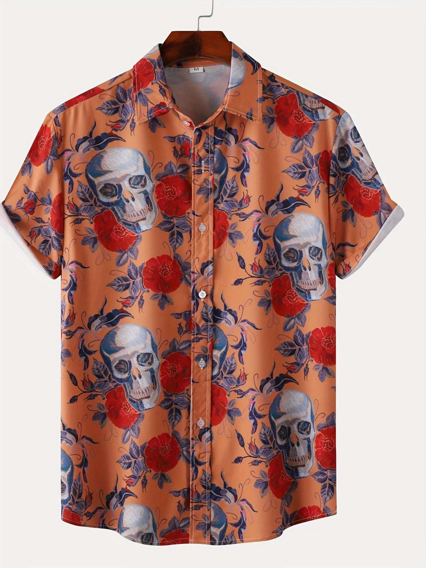 Autumn Breeze Short Sleeve Shirt - Vibrant Autumn-Inspired Print Design for Men, Perfect for Casual Wear - Latest 2022 Fashion Trend, Unique Halloween-Themed Design