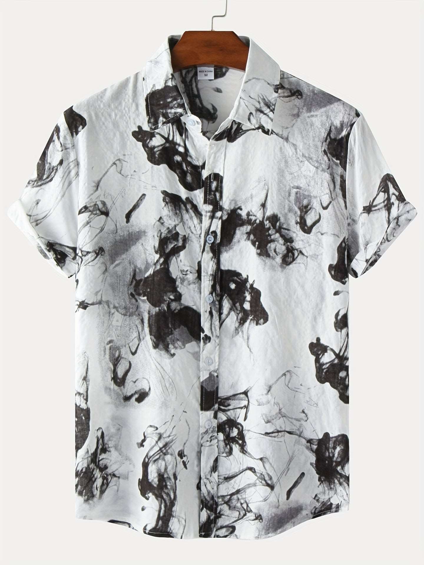 2022 New Arrival: Mens Fashionable Printed Short Sleeve Casual Beach Shirt - Lightweight & Comfortable, Perfect for Summer & Christmas Gifts