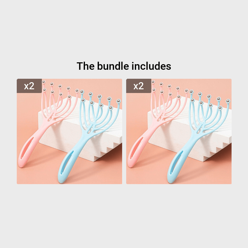 Nine-claw Head Massager, Ball Head Massage Claw, Meridian Massage, Scalp Scratching Comb